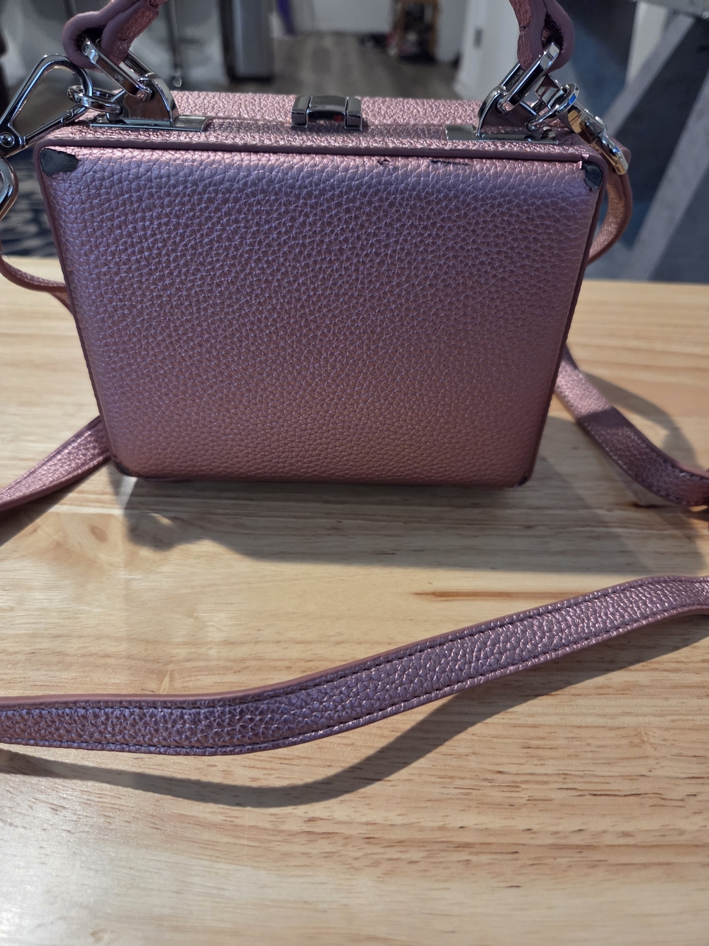 Brandon Blackwood Pink Textured Top-Handle Box Bag - Picture 16 of 16